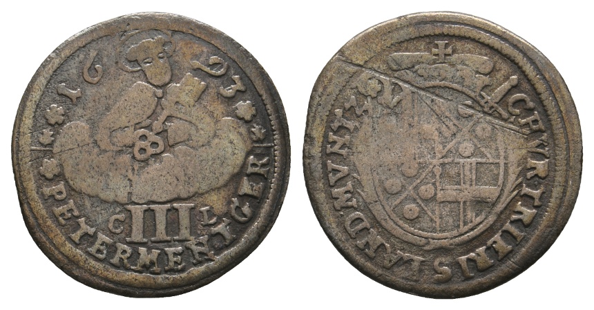  Altdeutschland; Kleinmünze 1693   