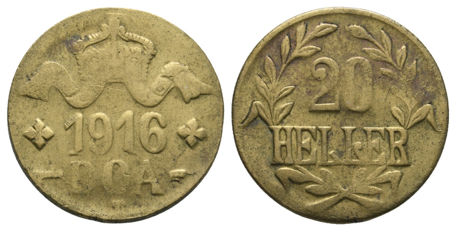  Deutsch -Ostafrika; 20 Heller 1916   