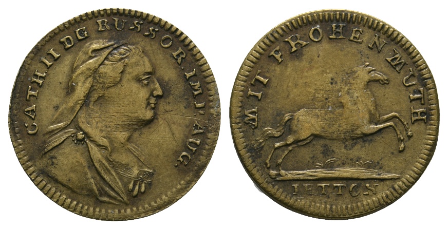  Rechenpfennig / Messingjetton; 3,03 g, Ø 23,94 mm   