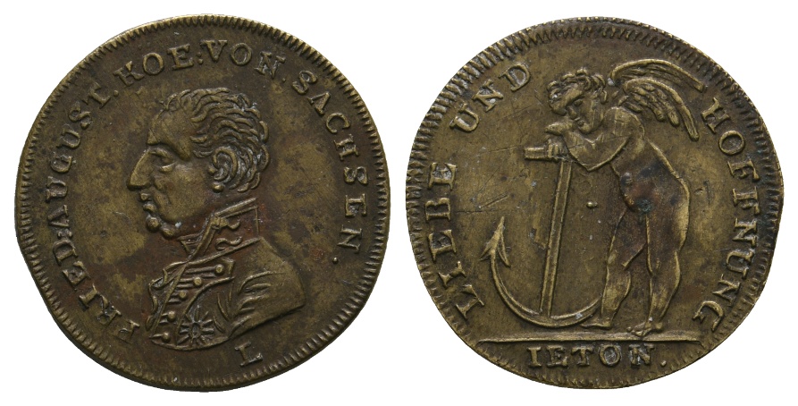  Rechenpfennig / Messingjetton; 3,52 g, Ø 24,65 mm   