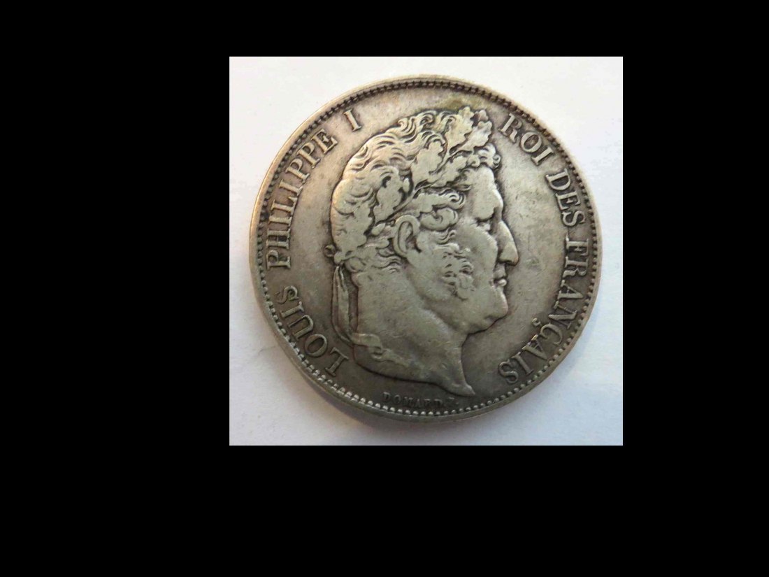 5 Francs -Louis-Philippe I 1844; Strasbourg; 900er Silber, 25 Gramm (Feingewicht 22,08 g)   