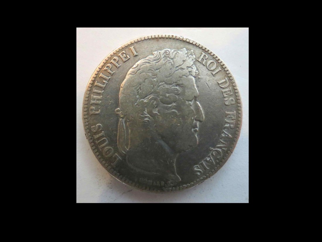 5 Francs - Louis-Philippe I 1834; Lille ; 900er Silber, 25 Gramm (Feingewicht 22,08 g)