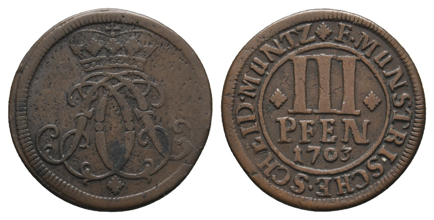  Altdeutschland; Kleinmünze 1703   