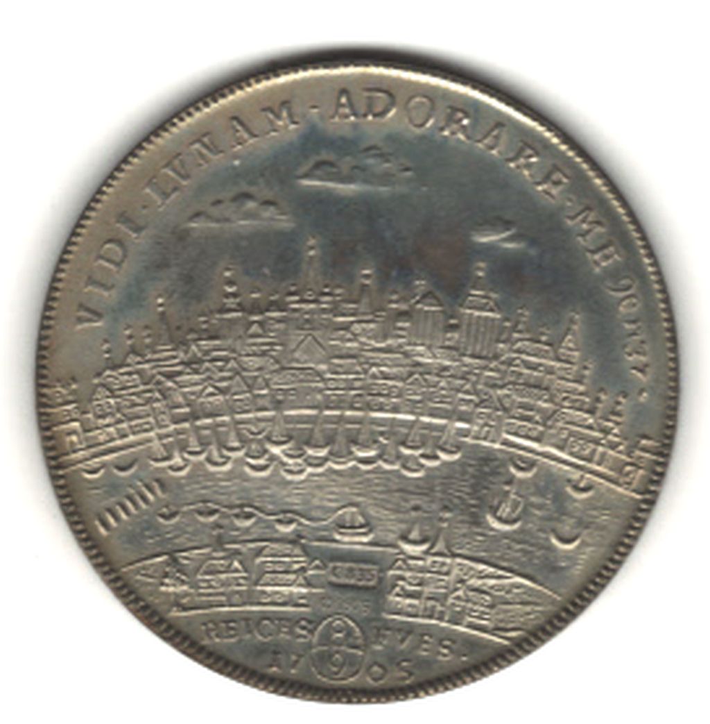  Köln 1 Taler (1705) NP 1975 Reichstaler auf die Huldigung für Josef I., 835er Silber   