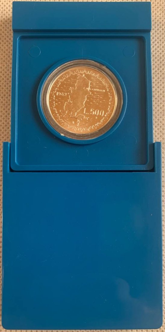  Italy 500 lire 1982 100th Anniversary - Death of Giuseppe Garibaldi Silver BOX BU   
