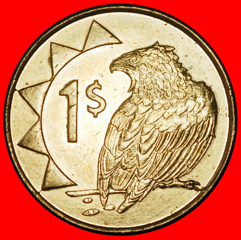 Ⰶ FINLAND (1993-2018): NAMIBIA ★ 1 DOLLAR 1996 EAGLE and SUN! MINT LUSTRE! ★LOW START★ NO RESERVE!