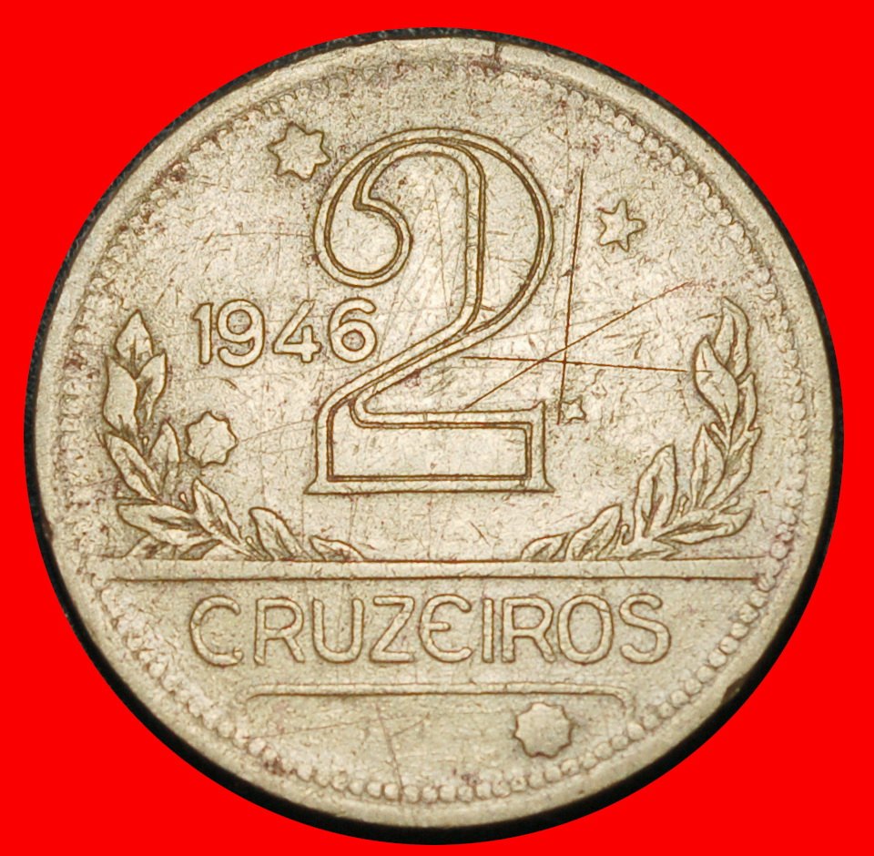  Ⰶ MAP and SOUTHERN CROSS (1942-1956): BRAZIL ★ 2 CRUZEIROS 1946!★LOW START★ NO RESERVE!   
