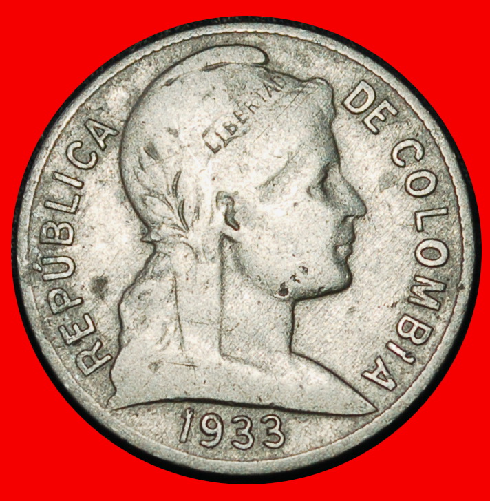 Ⰶ USA (1918-1947): COLOMBIA ★ 2 CENTAVOS 1933! ★LOW START★ NO RESERVE!