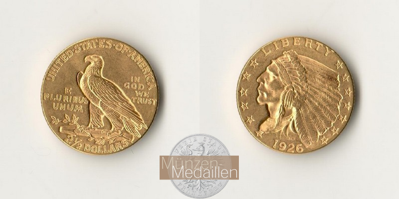 USA MM-Frankfurt Feingewicht: 3,76g 2,5 Dollar 1926 