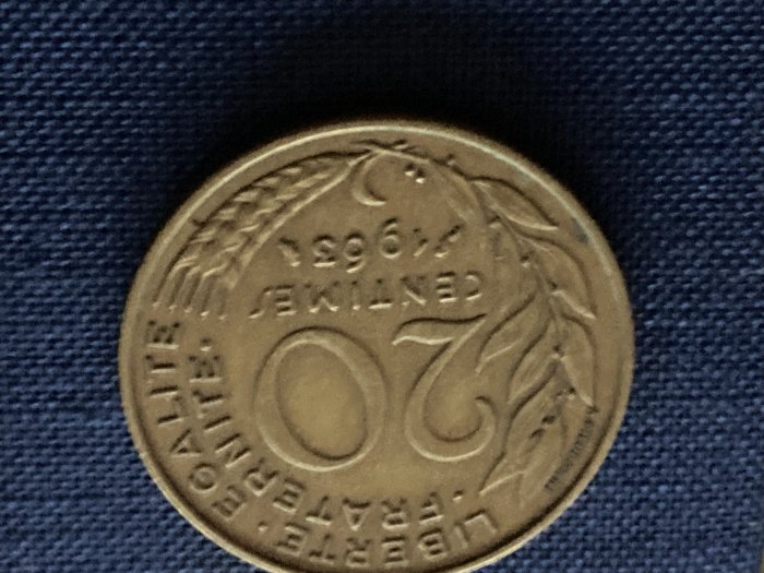 Münze Umlaufmmünze Frankreich 20 Centimes 1963