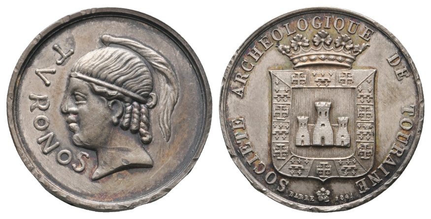  Frankreich, Turonos, Medaille 1841; AG 10,03 g, Ø 29 mm   