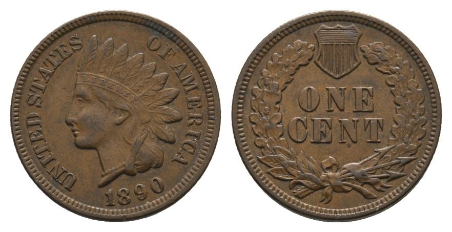  USA, one cent 1890   