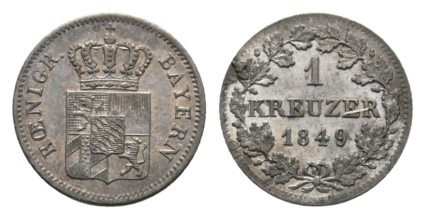  Bayern, 1 Kreuzer 1849   