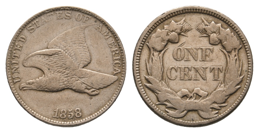  USA, one cent 1858   