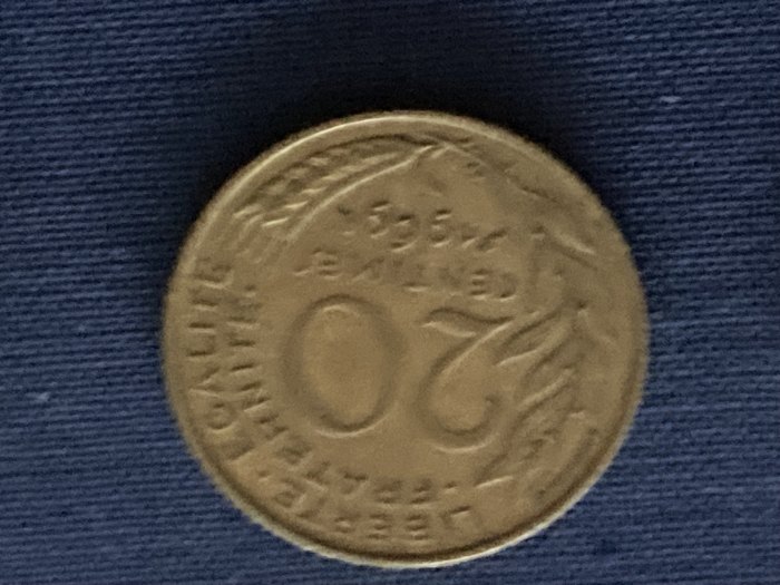 Münze Umlaufmmünze Frankreich 20 Centimes 1969