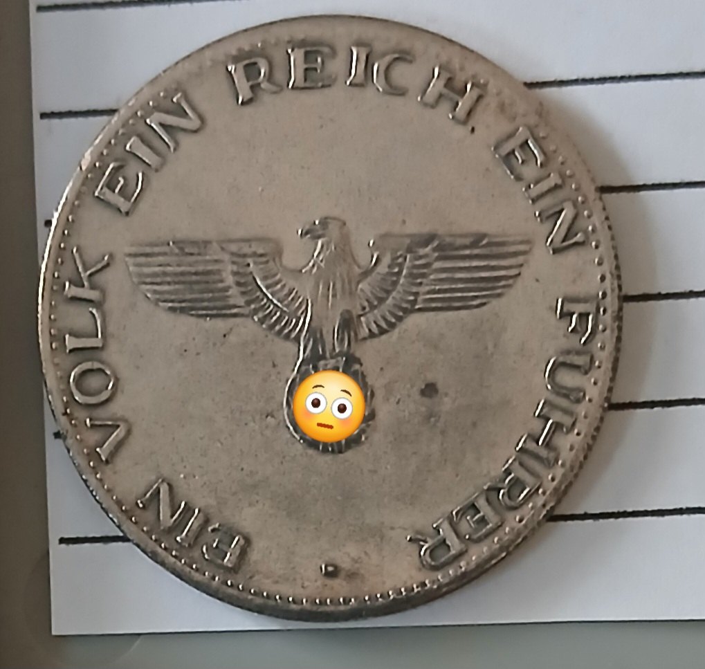  Versilberte Medaille Drittes Reich Adolf Hitler   