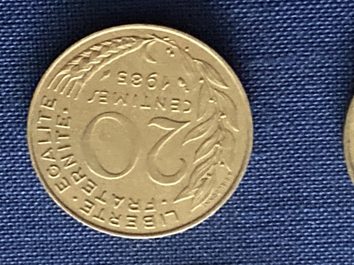 Münze Umlaufmünze Frankreich 20 Centimes 1985