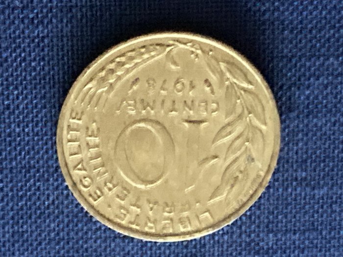 Münze Umlaufmünze Frankreich 10 Centimes 1978