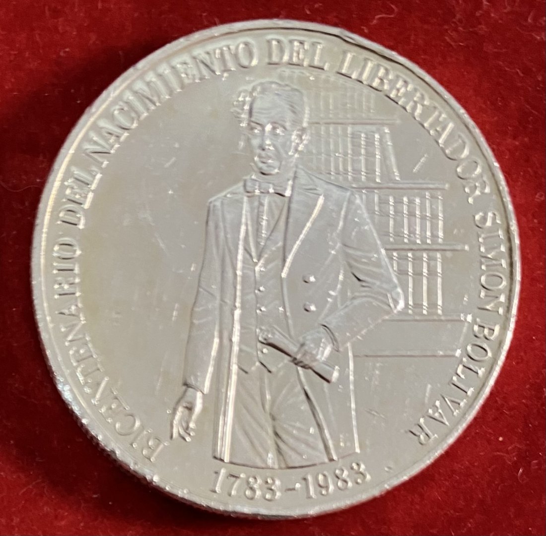 VENEZUELA - 100 BOLÍVARES - 31,1 g -SILVER 900%   