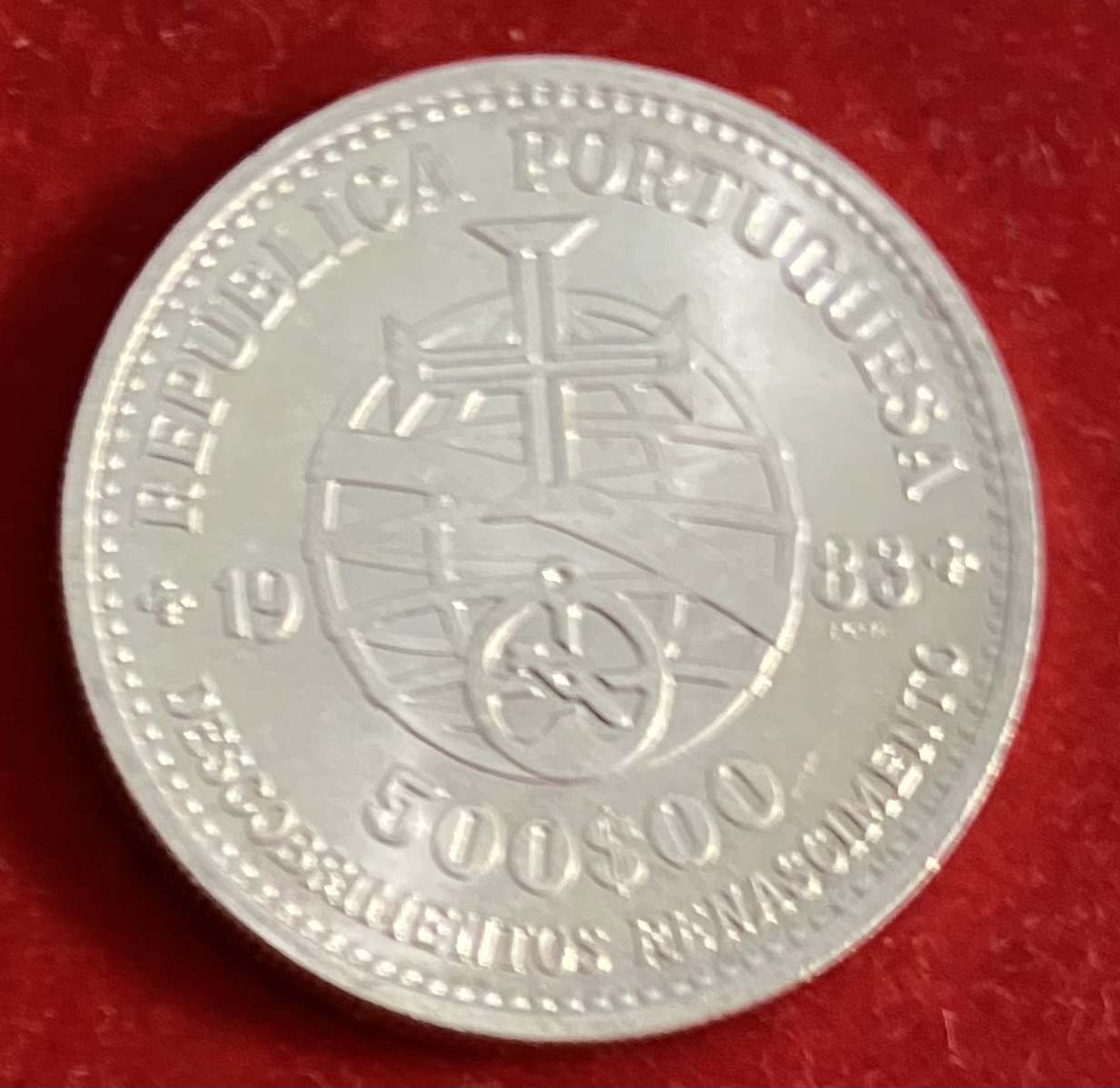  PORTUGAL -  500 ESCUDOS - SILVER 835%   