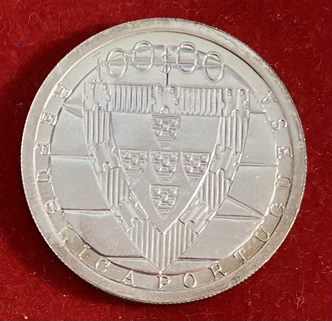 PORTUGAL -  100 ESCUDOS - SILVER 925%   