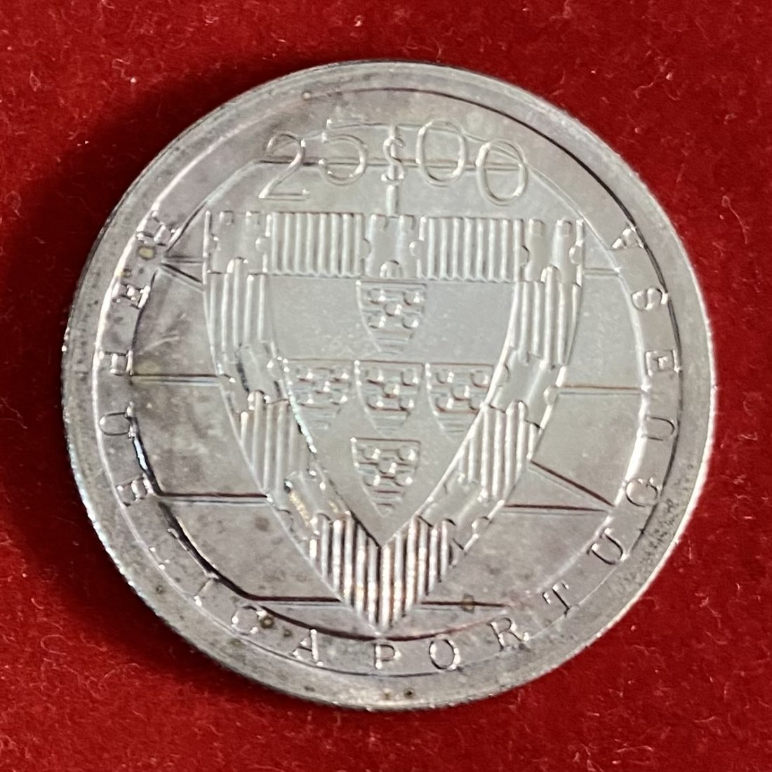  PORTUGAL -  25 ESCUDOS - SILVER 925%   