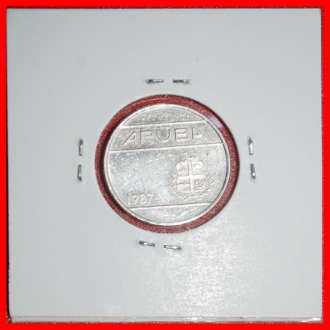  Ⰶ NETHERLANDS (1986-2023): ARUBA ★ 25 CENTS 1987! BEATRIX (1980-2013) HOLDER★LOW START ★ NO RESERVE!   