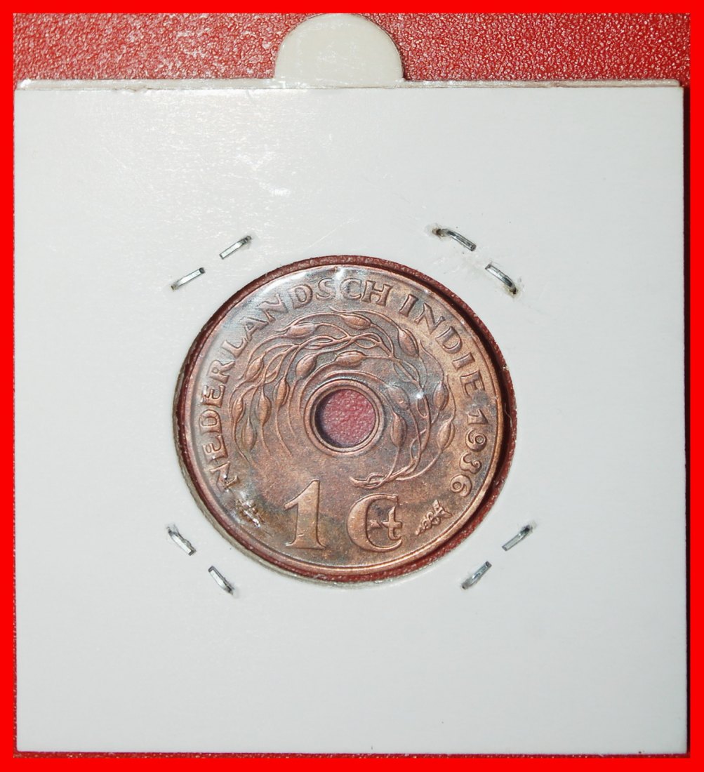  Ⰶ NIEDERLANDE TYP 1936-1945: NIEDERLÄNDISCH-INDIEN★1 CENT 1936! WILHELMINA 1890-1948★OHNE VORBEHALT!   