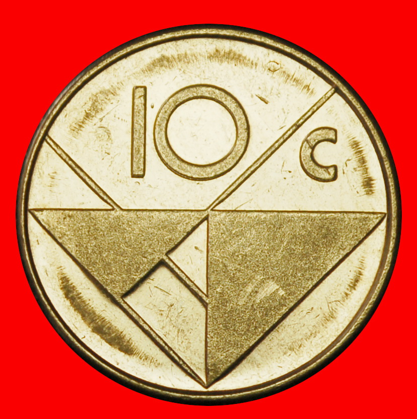  Ⰶ NIEDERLANDE (1986-2024): ARUBA★10 CENT 1988! BEATRIX (1980-2013) VZGL STEMPELGLANZ★OHNE VORBEHALT!   