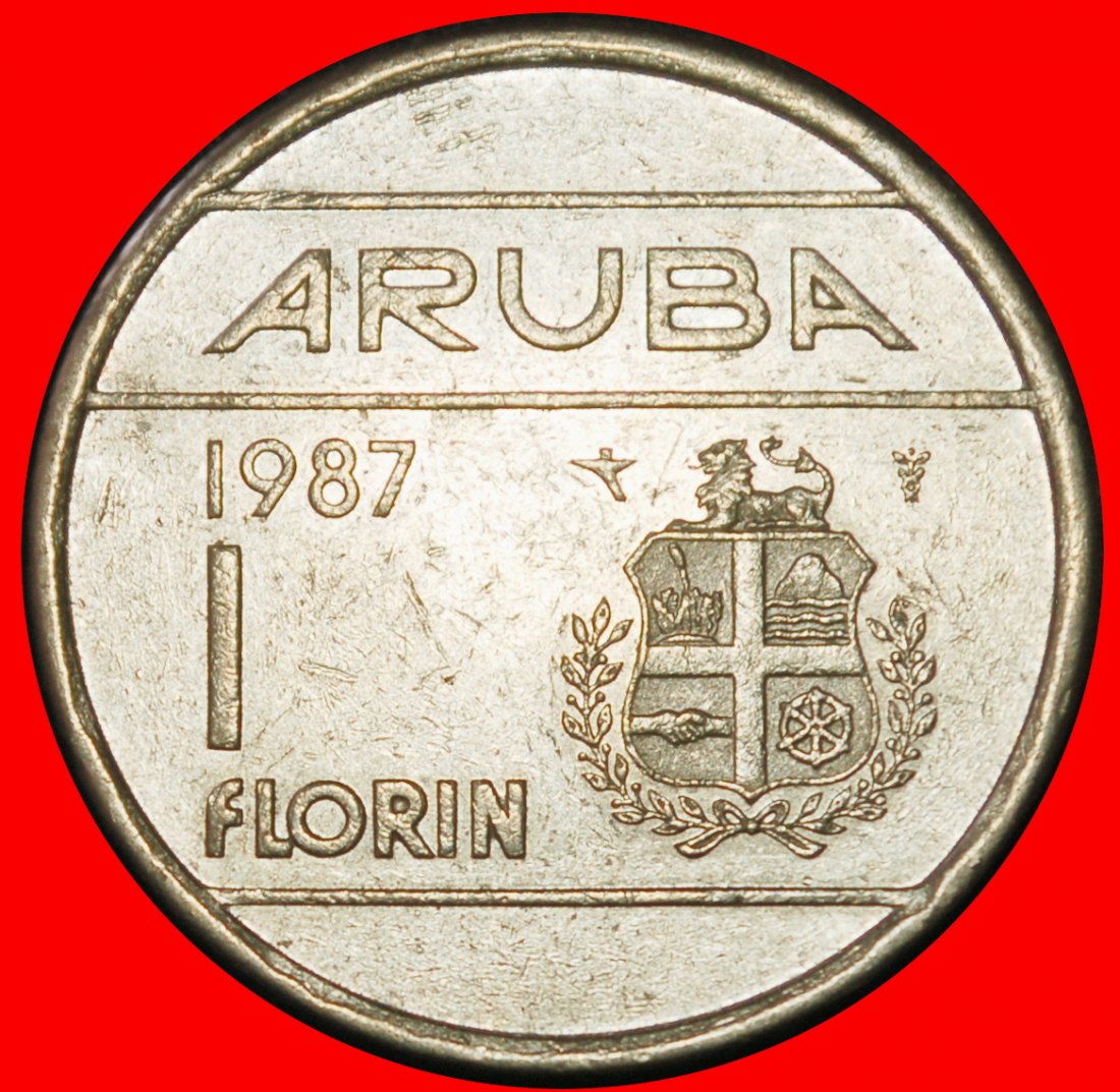 Ⰶ NETHERLANDS (1986-2013): ARUBA ★ 1 FLORIN 1987! BEATRIX (1980-2013) ★LOW START ★ NO RESERVE!   