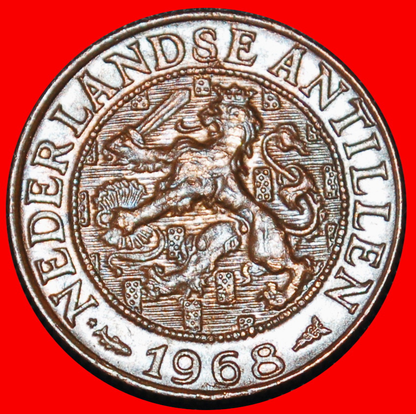 Ⰶ MIT ARUBA (1952-1970):NIEDERLANDE ANTILLEN★1 CENT 1968 (1969)! JULIANA (1948-1980)★OHNE VORBEHALT!