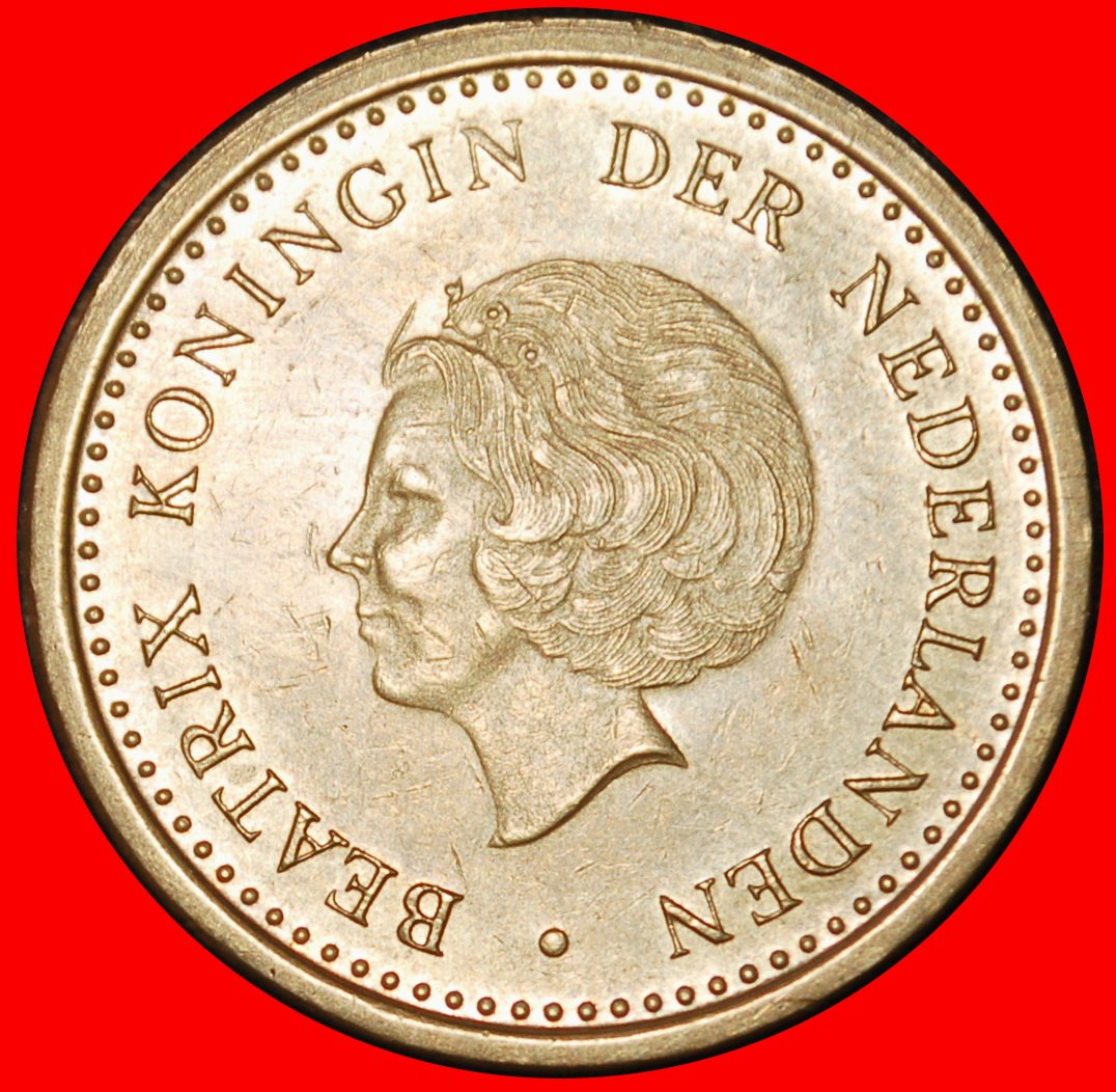  Ⰶ BEATRIX (1980-2013): NETHERLANDS ANTILLES ★ 1 GULDEN 1990! WITHOUT ARUBA ★LOW START ★ NO RESERVE!   