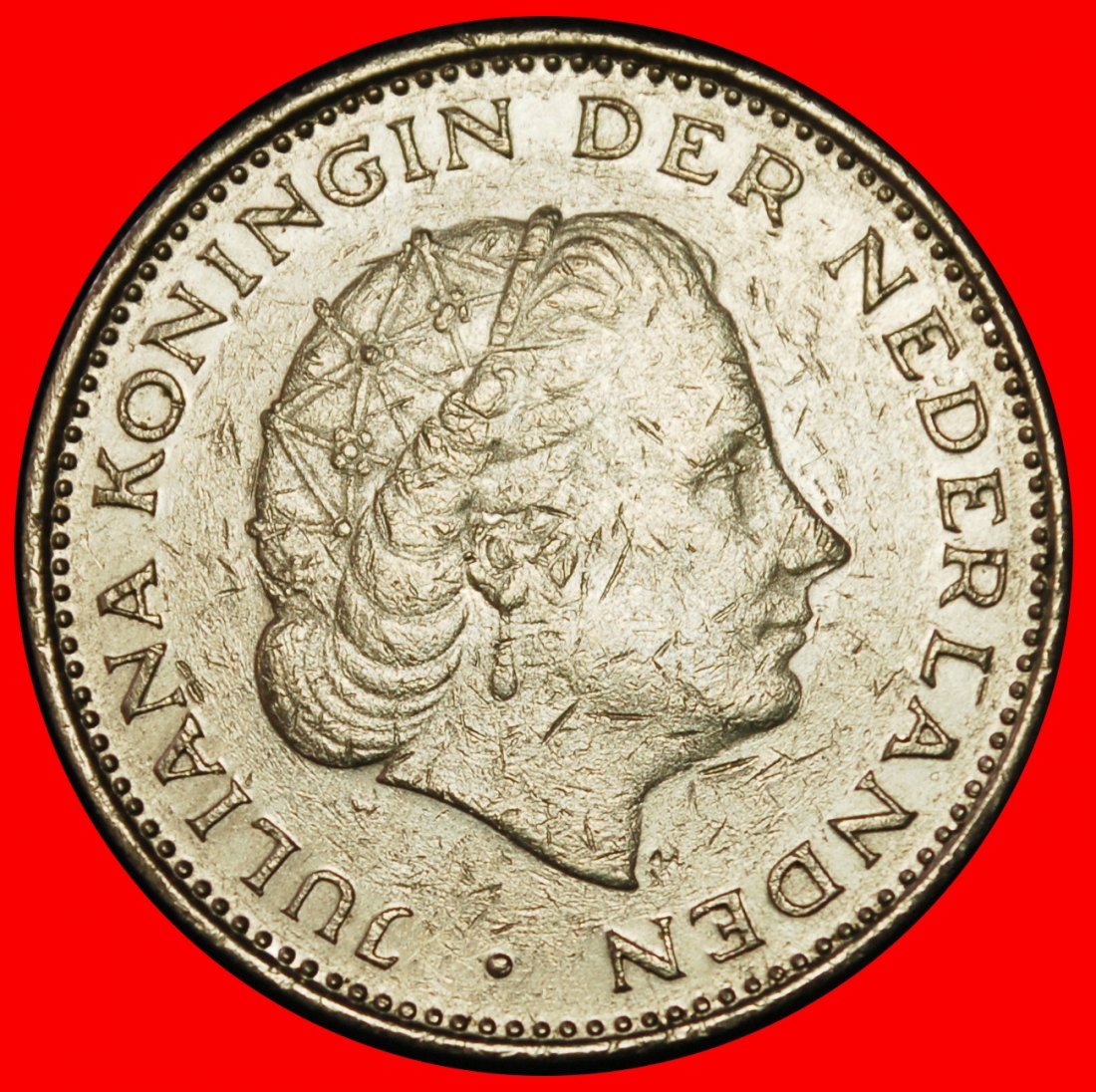  Ⰶ PORTRÄT SINISTER: NIEDERLANDE★ 2 1/2 GULDEN 1980 HAHN und STERN! JULIANA 1948-1980★OHNE VORBEHALT!   