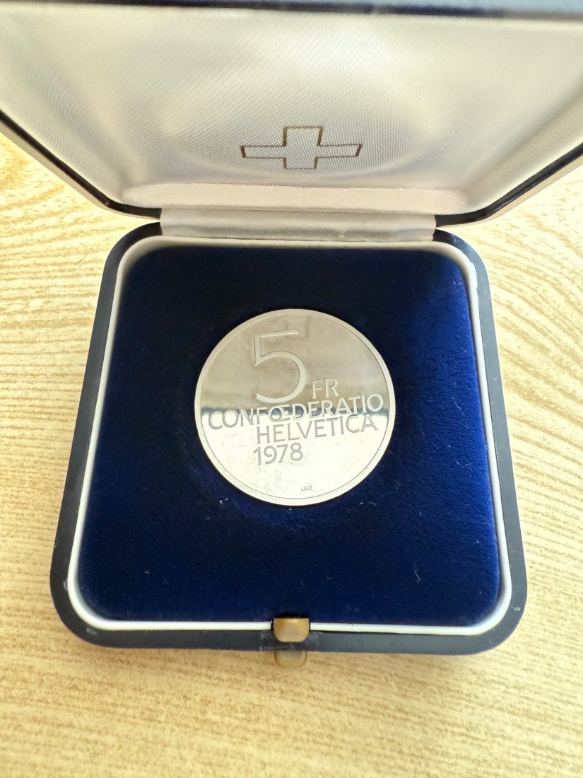 Schweiz 5 Franken 1978 150. Geburtstag von Henry Dunant   