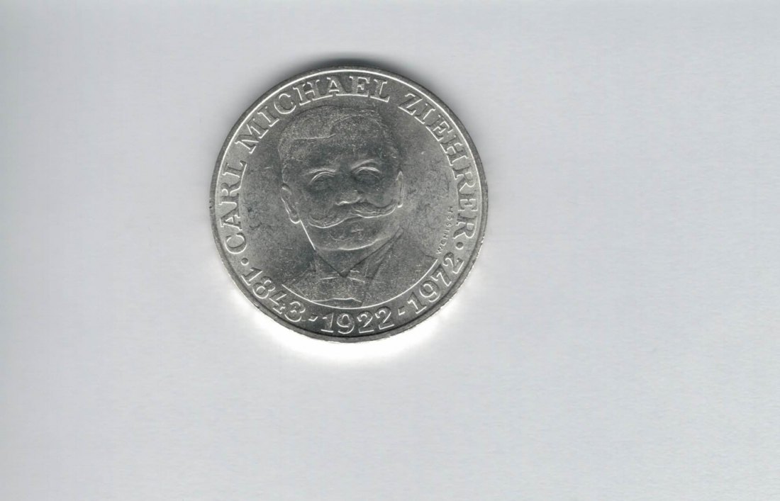  25 Schilling 1972 Carl Michael Ziehrer silber 10,4g fein Österreich 2.Rep Spittalgold9800 (04588/18   