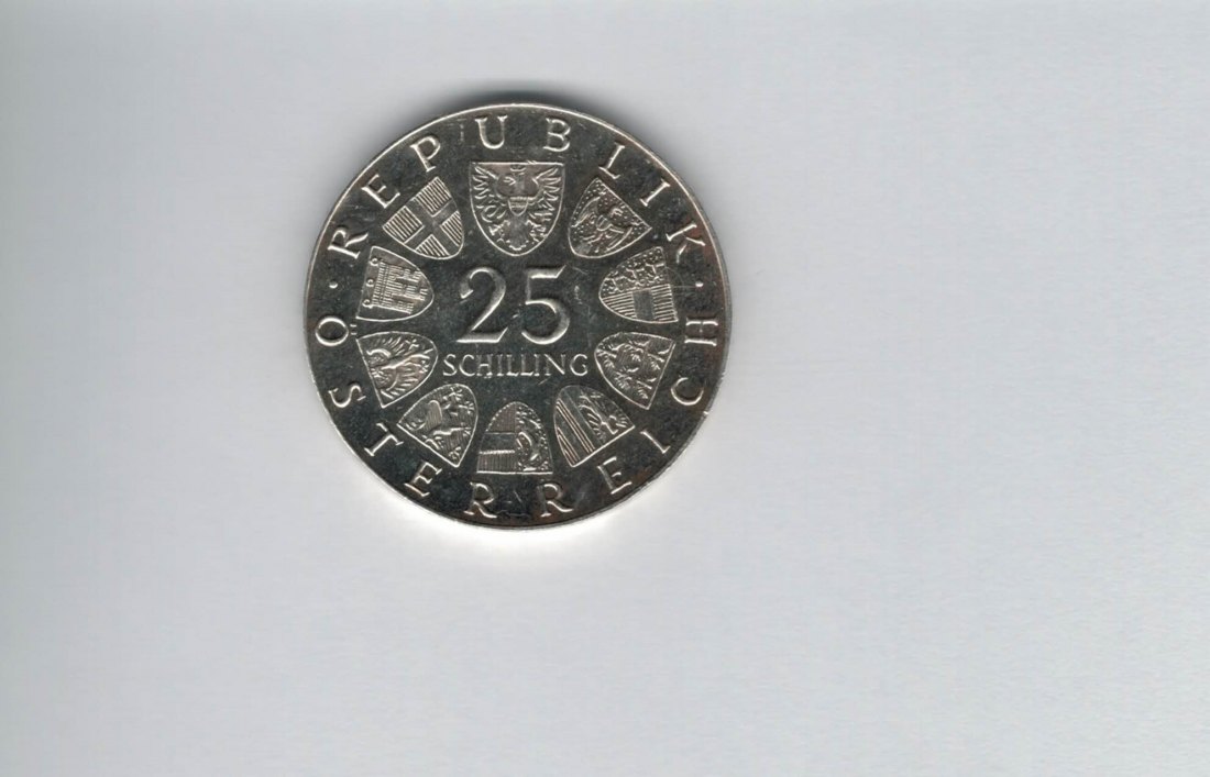  25 Schilling 1973 Max Reinhardt silber 10,4g fein Österreich Spittalgold9800 (04588/19)   