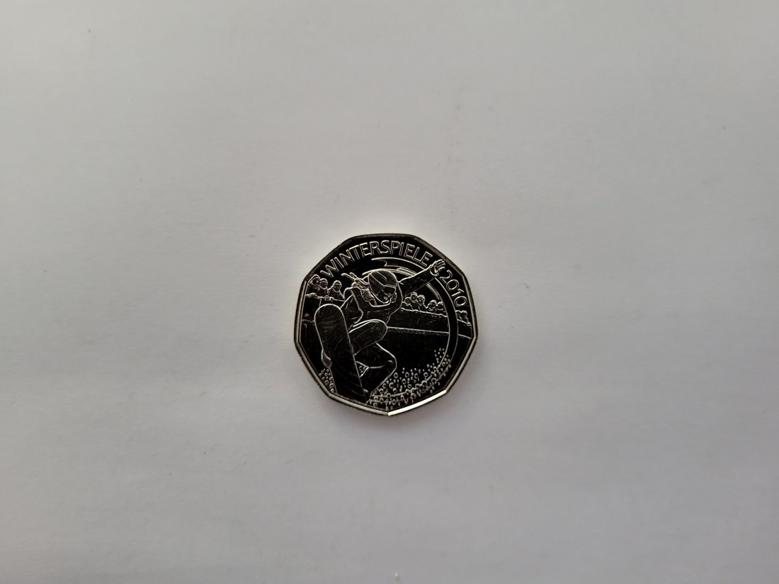  5 Euro 2010 Winterspiele Snowboard silber/8g fein Österreich Spittalgold9800 (4974/17   