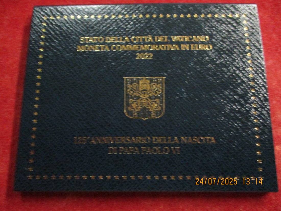  2 Euro 2022 Vatikan Gedenkmünze 125.Geburstag von Papst Paul VI. - 44g   