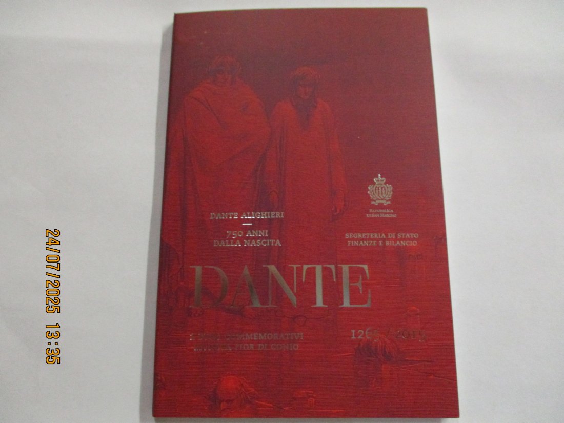  2 Euro 2015 San Marino Dante Gedenkmünze  - 50g   