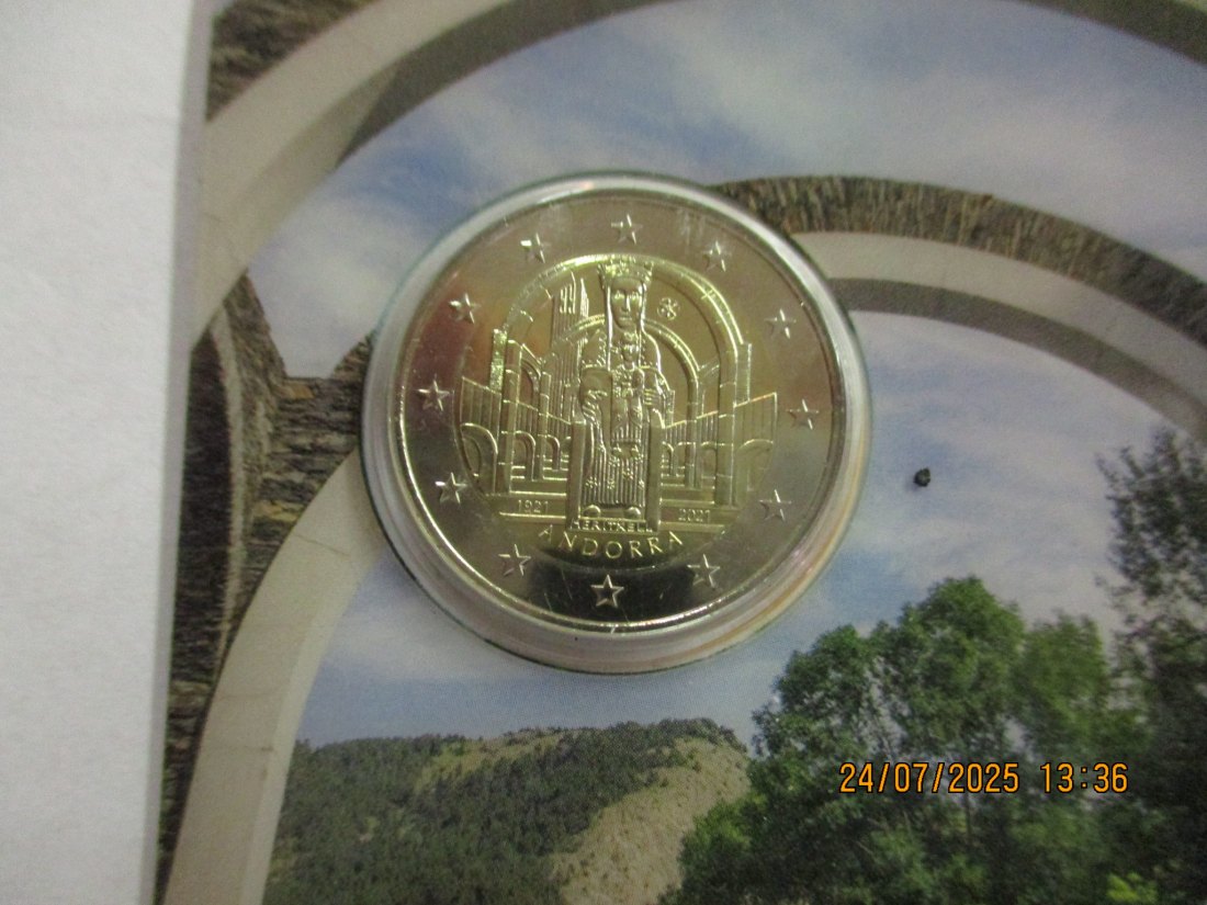  2 Euro 2021 Andorra  Gedenkmünze  - 23g   