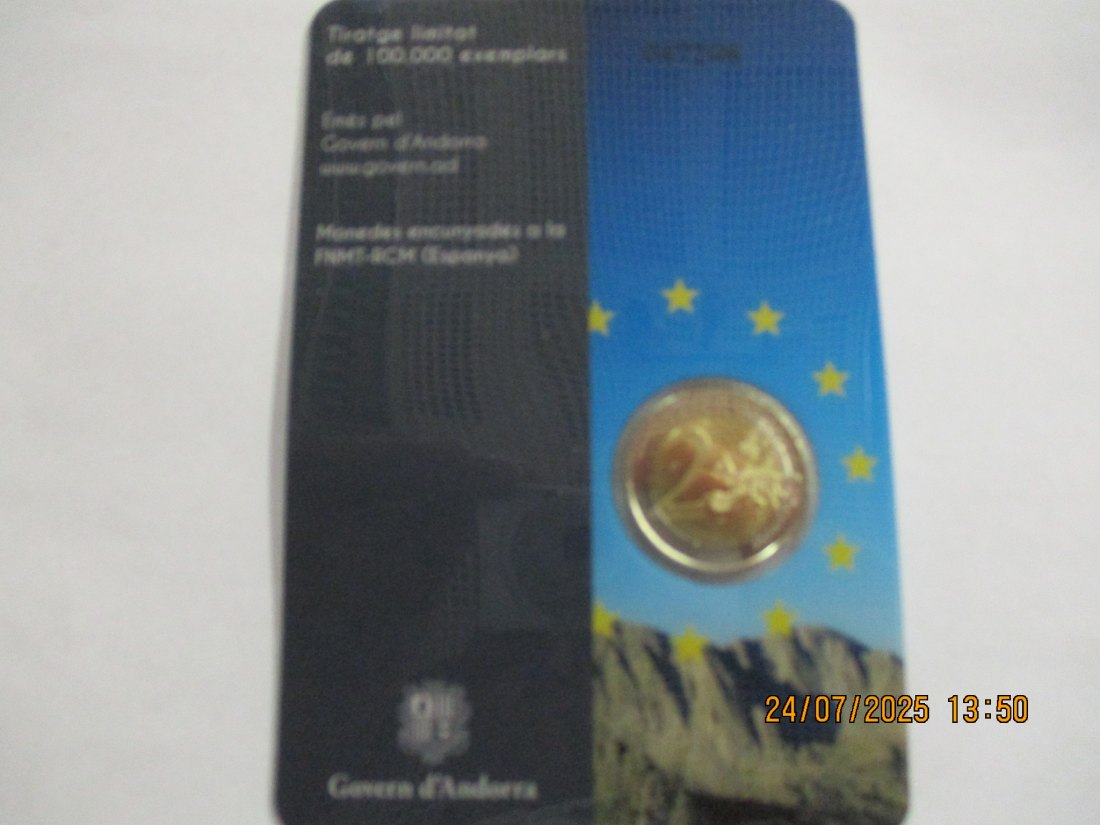  2 Euro 2014 Andorra  Gedenkmünze  - 23g   
