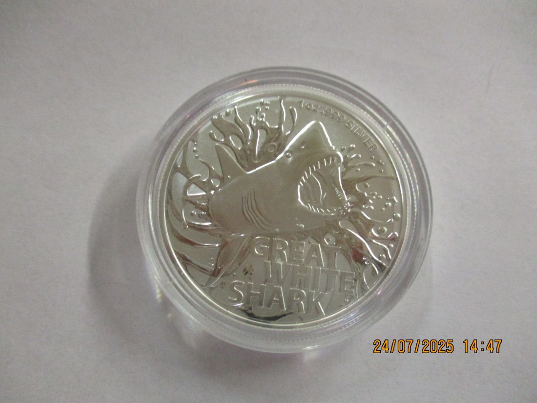  1 Dollar Australien 2021 Shark 999er Silber 31,1 Gramm - 1102140   