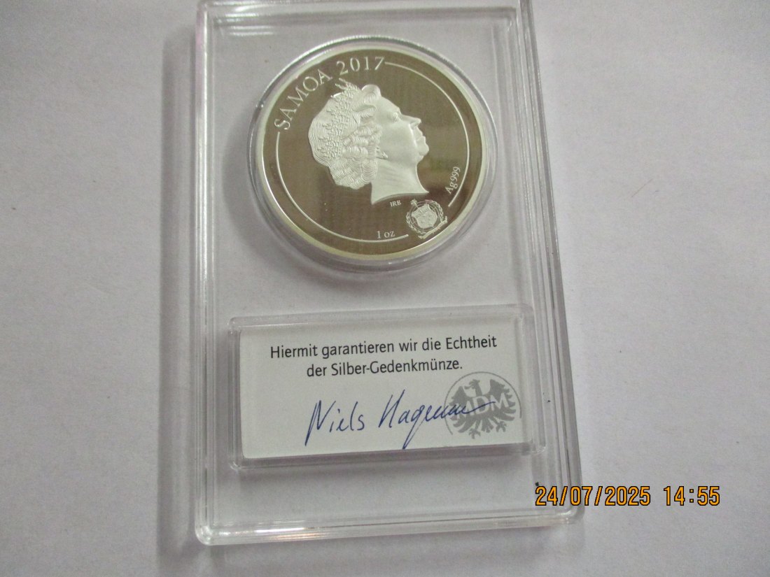  Silbermünze Samoa 2017 999er Silber 31,1 Gramm - 1102140   