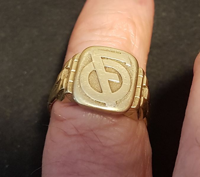 Antiker Herrenring FO/OF Jugendstil 20er Jahre