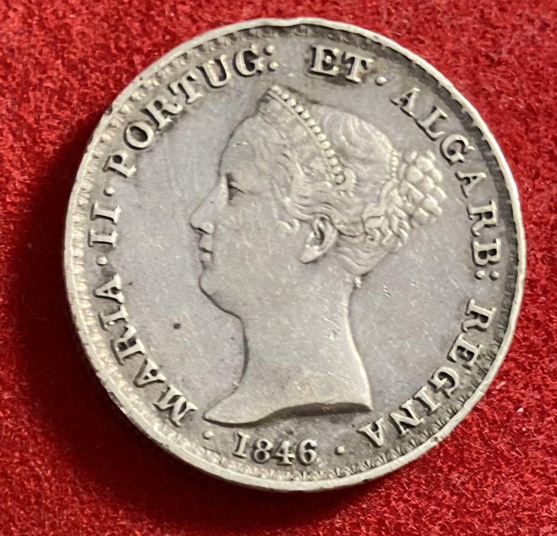 PORTUGAL - 500 ESCUDOS -1846 - SILVER - 916,6%