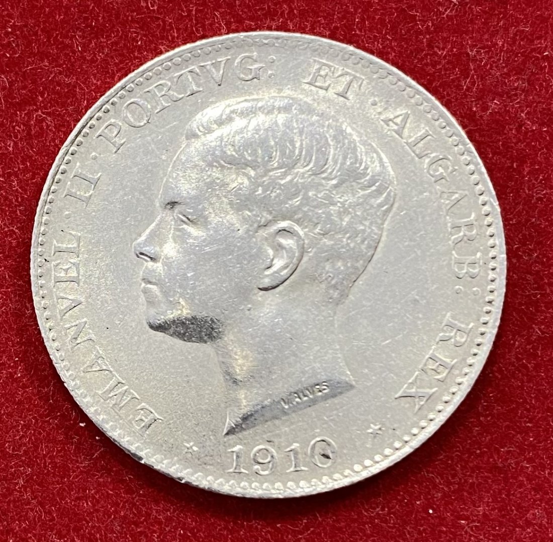 PORTUGAL - 500 RÉIS - 1910 - PENINSULAR WAR - SILVER - RARE