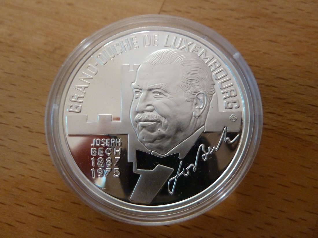  Luxemburg 25 Ecu 1993 Joseph Bech 1887-1975 Grande Duche de Luxembourg Silber   