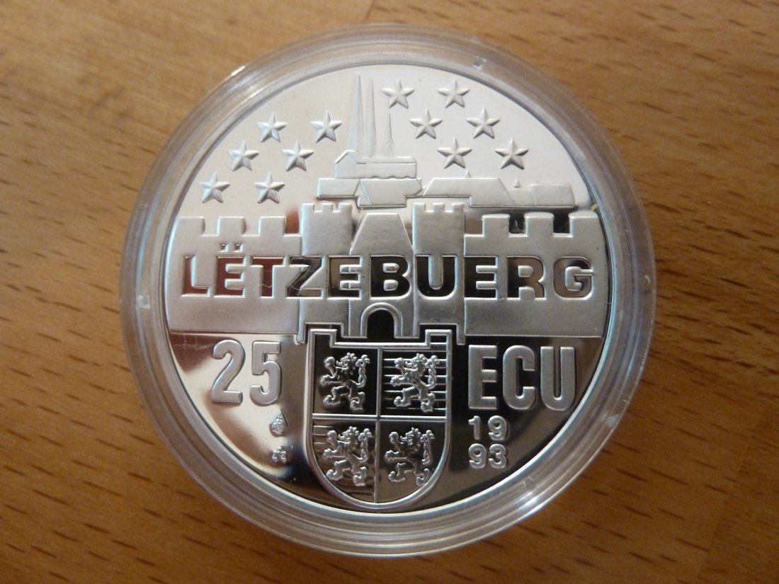  Luxemburg 25 Ecu 1993 Joseph Bech 1887-1975 Grande Duche de Luxembourg Silber   