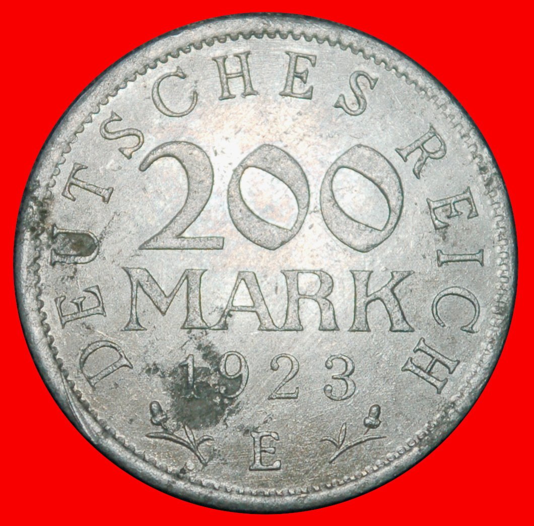 Ⰶ INFLATION: GERMANY WEIMAR REPUBLIC ★ 200 MARKS 1923E SAXONY!★LOW START★ NO RESERVE!