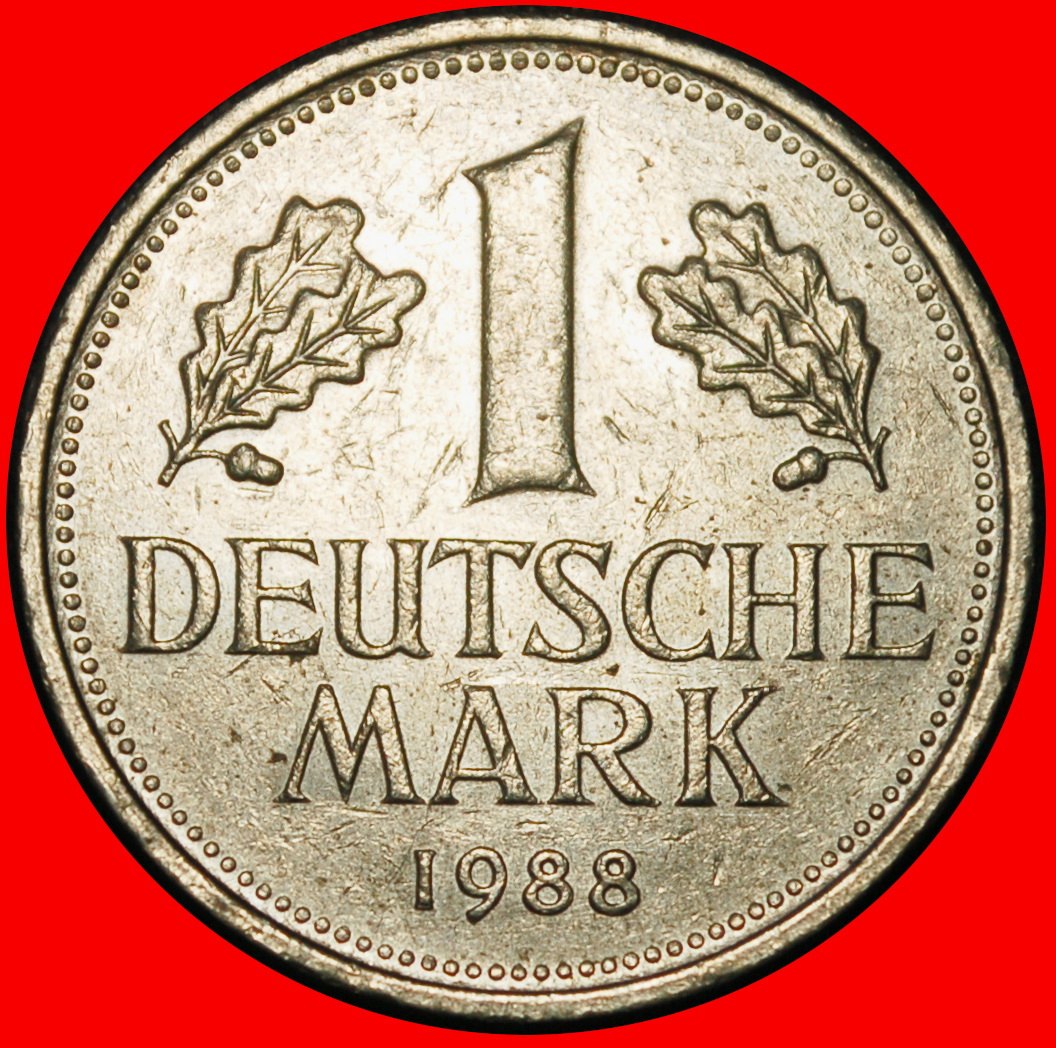  Ⰶ NOT COMMUNIST (1950-2001):GERMANY★1 MARK 1988F II2+D+r2 BADEN-WUERTTEMBERG★LOW START ★ NO RESERVE!   